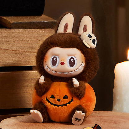 Happy Halloween Party Series-Sitting Pumpkin Vinyl Plush Pendant - Image 3