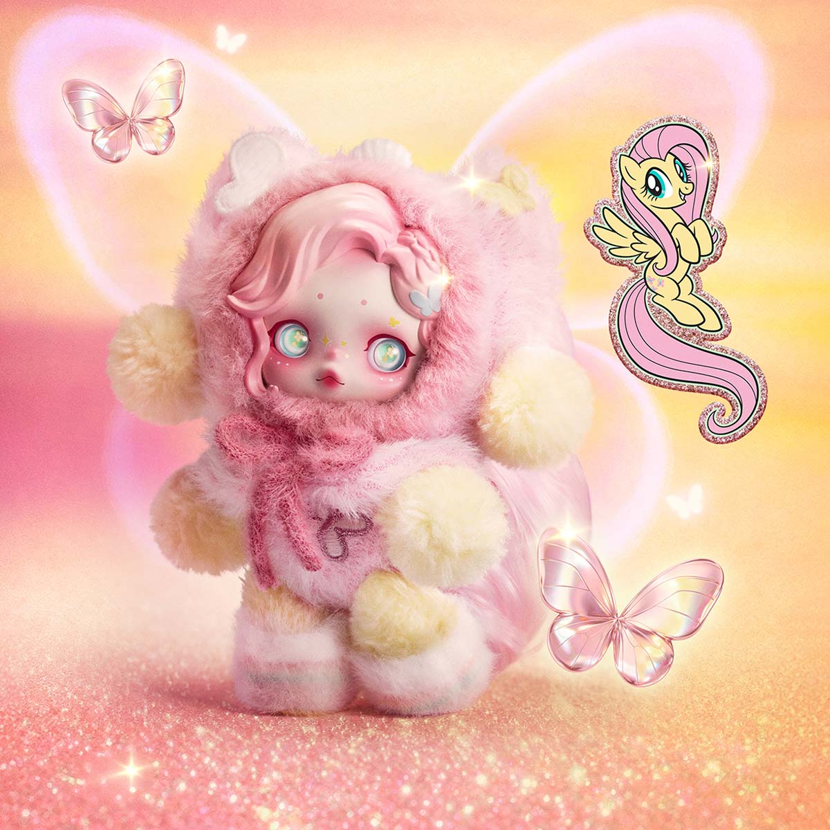 SKULLPANDA × My Little Pony Series Plush Doll Pendant - Image 3
